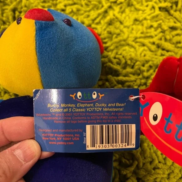 Colorful Patchwork Stuffed Bear - Picture 5 of 5